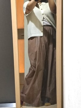 「n'OrLABEL（ノアールレーベル）のアイテム（パンツ）」を使った、のちさん（レディース・158cm）の春コーディネート
