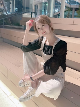 「Heather（ヘザー）のアイテム（サロペット/オーバーオール）」を使った、s a k iさん（レディース・156cm）の秋コーディネート