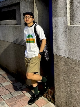 「Clarks（クラークス）のアイテム（その他シューズ）」を使った、CHLeeさん（メンズ・167cm・30代）の夏コーディネート