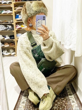 裏起毛バックゴムストレートパンツ 2 ‐ウォッシャブル-を使った