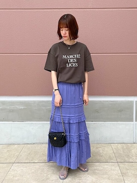 「meduse（メデュース）のアイテム」を使った、天本さん（レディース・165cm）の春コーディネート