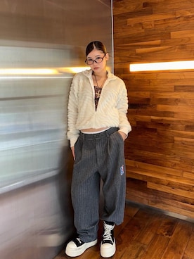 「バックプリント」｜「アイテム（ジャケット/アウター）」を使った、★nana★さん（レディース・159cm）の秋コーディネート