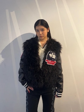 「アイテム（スタジャン）」を使った、★nana★さん（レディース・158cm）の冬コーディネート