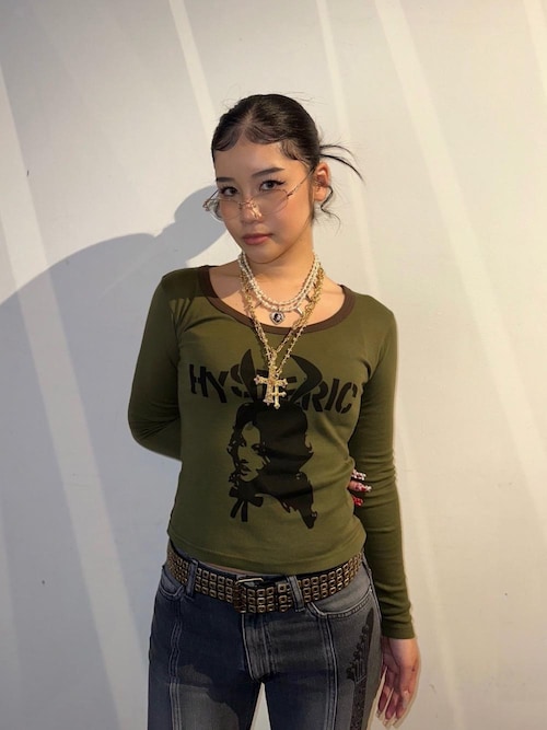 HYSTERIC GLAMOUR（ヒステリックグラマー） tシャツ BUNNY GIRLレース