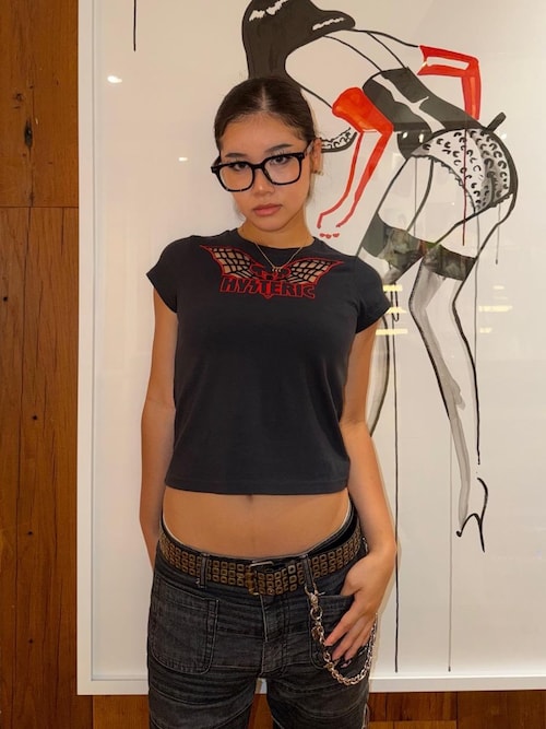 HYSTERIC GLAMOUR（ヒステリックグラマー） tシャツ 半袖 BAT WEB刺繍
