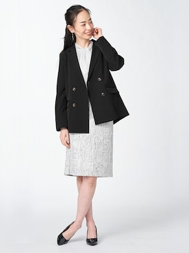 「アイテム（テーラードジャケット）」を使った、TOKYO_SHIRTSさん（レディース・173cm）の冬コーディネート