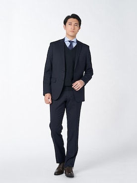 「アイテム（ベスト）」を使った、TOKYO_SHIRTSさん（メンズ・180cm）の冬コーディネート