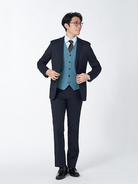 「アイテム（ベスト）」を使った、TOKYO_SHIRTSさん（メンズ・180cm）の冬コーディネート
