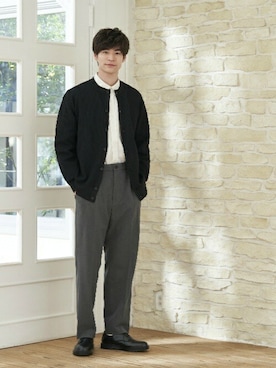 「アイテム（カーディガン/ボレロ）」を使った、TOKYO_SHIRTSさん（メンズ・180cm）の春コーディネート
