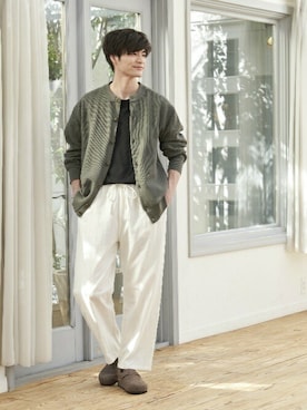 「アイテム（カーディガン/ボレロ）」を使った、TOKYO_SHIRTSさん（メンズ・180cm）の春コーディネート