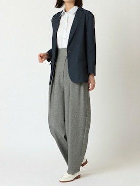 「アイテム（ビジネスシャツ）」を使った、TOKYO_SHIRTSさん（レディース・166cm）の春コーディネート