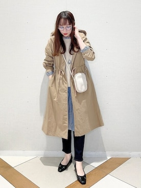 「セットアイテム」｜「アイテム（その他アウター）」を使った、chikaさん（レディース・160cm）の春コーディネート