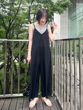 「SHOO・LA・RUE（シューラルー）のアイテム（オールインワン・サロペット）」を使った、chikaさん（レディース・160cm）の夏コーディネート