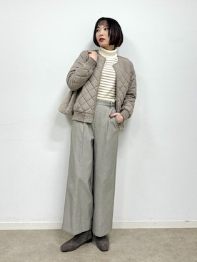 「シンプル・ベーシック」｜「アイテム（ブルゾン）」を使った、chikaさん（レディース・160cm）の秋コーディネート