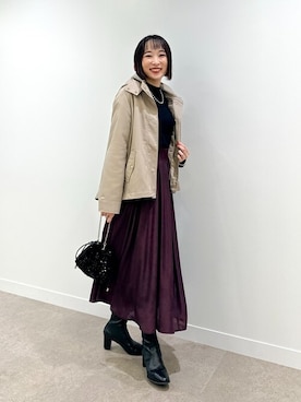 「シンプル・ベーシック」｜「アイテム（ブルゾン）」を使った、chikaさん（レディース・160cm）の秋コーディネート