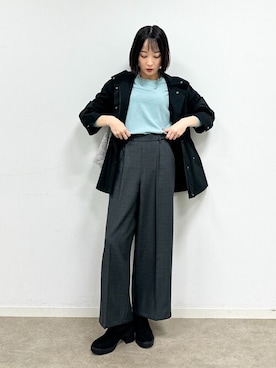 「シンプル・ベーシック」｜「アイテム（その他アウター）」を使った、chikaさん（レディース・160cm）の秋コーディネート