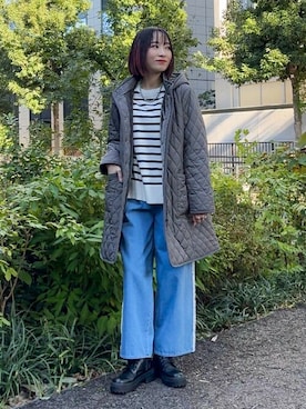 「シンプル・ベーシック」｜「アイテム（その他アウター）」を使った、chikaさん（レディース・160cm）の秋コーディネート