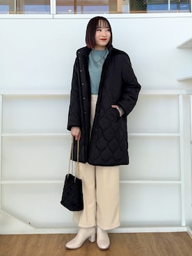 「シンプル・ベーシック」｜「アイテム（その他アウター）」を使った、chikaさん（レディース・160cm）の秋コーディネート