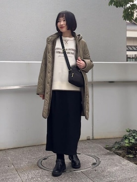 「秋冬」｜「アイテム（その他アウター）」を使った、chikaさん（レディース・160cm）の秋コーディネート