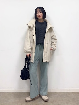 「秋冬」｜「アイテム（ブルゾン）」を使った、chikaさん（レディース・160cm）の冬コーディネート
