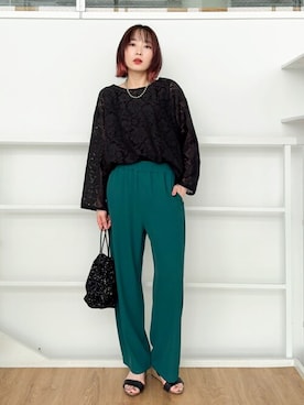 「Cutie Blonde（キューティーブロンド）のアイテム（タンクトップ）」を使った、chikaさん（レディース・160cm）の春コーディネート