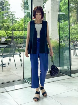 「Cutie Blonde（キューティーブロンド）のアイテム（タンクトップ）」を使った、chikaさん（レディース・160cm）の春コーディネート