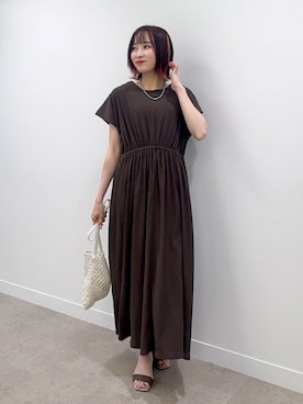 「DRESKIP（ドレスキップ）のアイテム（ワンピース/ドレス）」を使った、chikaさん（レディース・160cm）の夏コーディネート