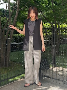 「UVケア」｜chikaさん（レディース・160cm）の夏コーディネート