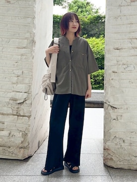 「Cutie Blonde（キューティーブロンド）のアイテム（タンクトップ）」を使った、chikaさん（レディース・160cm）の夏コーディネート