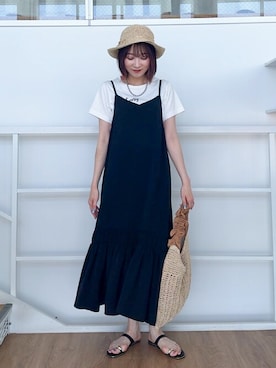 「DRESKIP（ドレスキップ）のアイテム（ワンピース/ドレス）」を使った、chikaさん（レディース・160cm）の夏コーディネート