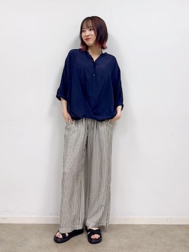 「シンプル・ベーシック」｜chikaさん（レディース・160cm）の夏コーディネート