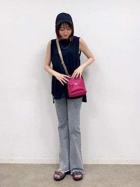 「骨格ウェーブ」｜「アイテム（チュニック）」を使った、chikaさん（レディース・160cm）の夏コーディネート