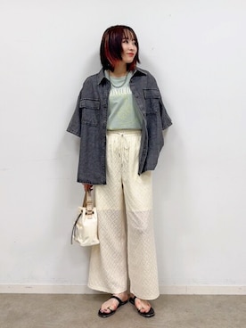 「Lee（リー）のアイテム」を使った、chikaさん（レディース・160cm）の夏コーディネート