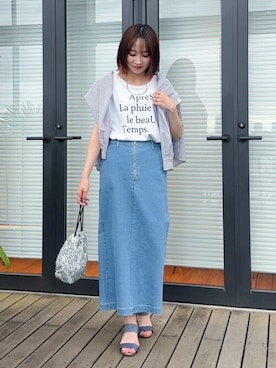 「DRESKIP（ドレスキップ）のアイテム」を使った、chikaさん（レディース・160cm）の夏コーディネート