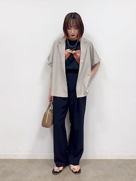 「アイテム（チュニック）」を使った、chikaさん（レディース・160cm）の夏コーディネート