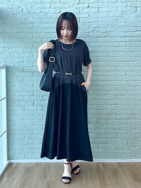 「SHOO・LA・RUE（シューラルー）のアイテム（ワンピース/ドレス）」を使った、chikaさん（レディース・160cm）の夏コーディネート