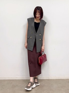 「Cutie Blonde（キューティーブロンド）のアイテム（タンクトップ）」を使った、chikaさん（レディース・160cm）の夏コーディネート