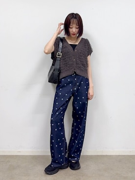 「Cutie Blonde（キューティーブロンド）のアイテム（デニムパンツ）」を使った、chikaさん（レディース・160cm）の秋コーディネート