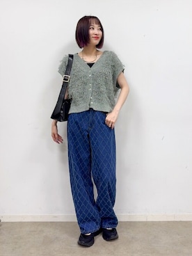 「Cutie Blonde（キューティーブロンド）のアイテム（デニムパンツ）」を使った、chikaさん（レディース・160cm）の秋コーディネート