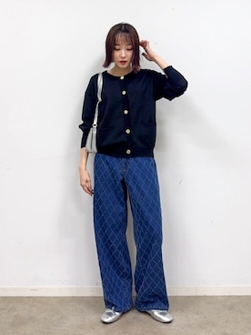 「Cutie Blonde（キューティーブロンド）のアイテム（デニムパンツ）」を使った、chikaさん（レディース・160cm）の秋コーディネート