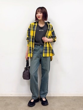 「アイテム（ネックレス）」を使った、chikaさん（レディース・160cm）の秋コーディネート
