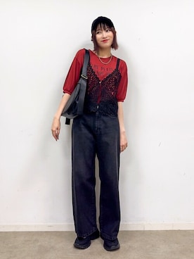 「アイテム（その他トップス）」を使った、chikaさん（レディース・160cm）の秋コーディネート