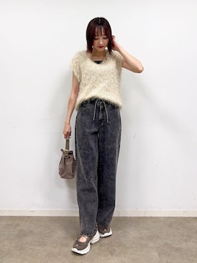 「Cutie Blonde（キューティーブロンド）のアイテム（デニムパンツ）」を使った、chikaさん（レディース・160cm）の秋コーディネート