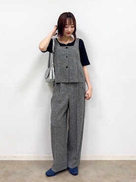 「アイテム（セットアップ）」を使った、chikaさん（レディース・160cm）の秋コーディネート