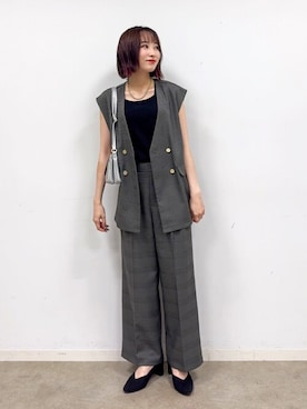 「SHOO・LA・RUE（シューラルー）の【軽量】ふわっと軽いフラップショルダーバッグ（ショルダーバッグ）」を使った、chikaさん（レディース・160cm）の秋コーディネート