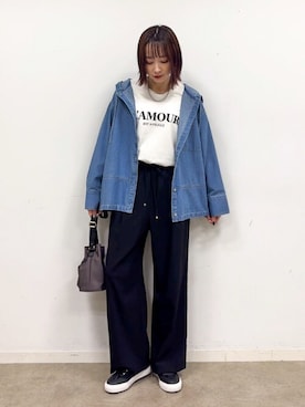 「SHOO・LA・RUE（シューラルー）のアイテム（スニーカー）」を使った、chikaさん（レディース・160cm）の秋コーディネート