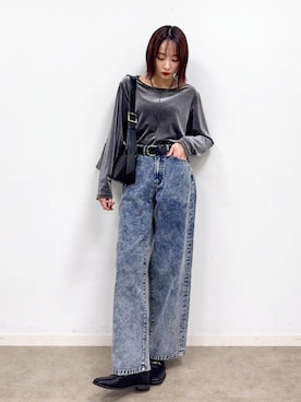 「Cutie Blonde（キューティーブロンド）のアイテム（デニムパンツ）」を使った、chikaさん（レディース・160cm）の秋コーディネート