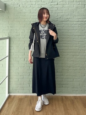 「SHOO・LA・RUE（シューラルー）の【軽量】ふわっと軽いフラップショルダーバッグ（ショルダーバッグ）」を使った、chikaさん（レディース・160cm）の秋コーディネート