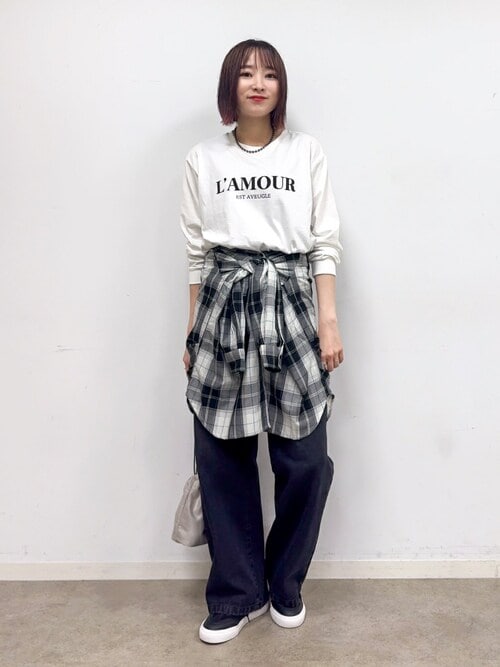 chica チェックシャツ チカキサダ チェックブラウス 黄色 チカキサダ