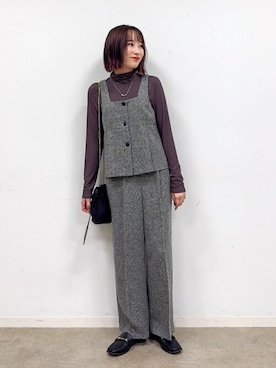 「アイテム（セットアップ）」を使った、chikaさん（レディース・160cm）の秋コーディネート